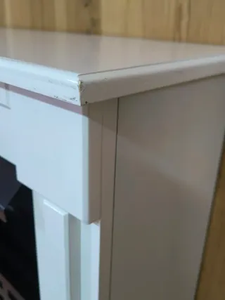 Chimenea de bioetanol blanca