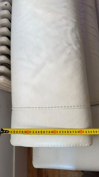 Sofá de Piel Natuzzi Blanco