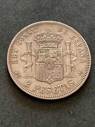 Lote 14 monedas Alfonso XII