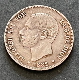 Lote 14 monedas Alfonso XII