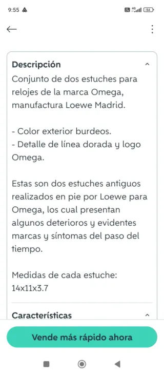 2 Estuches Omega para Reloj de Pulsera