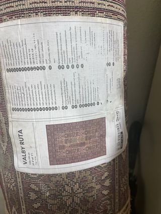 Alfombra IKEA Roja y Multicolor valby ruta