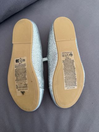 Zapatos plateados niña talla 34 Disney