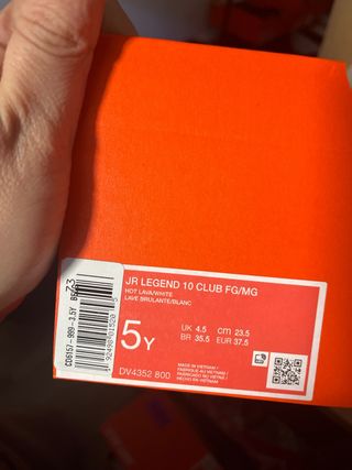 Zapatillas Nike Junior Naranja y Blanco