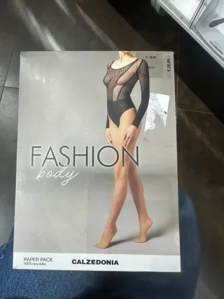 Body Calzedonia fishnet nero taglia S/M