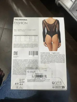Body Calzedonia fishnet nero taglia S/M