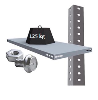 3 Scaffali Metallici Grigi