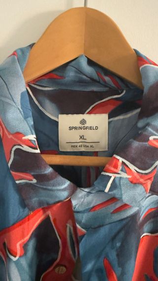 Camisa Springfield Manga Corta Estampada Talla M