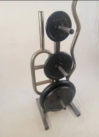 Soporte discos pesas 28 y 30 mm decathlon domyos