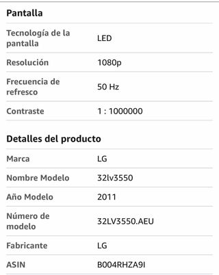 Televisor LG 32 pulgadas