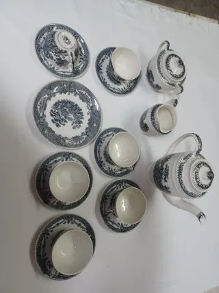 Serviço de chá Sacavém preto e branco