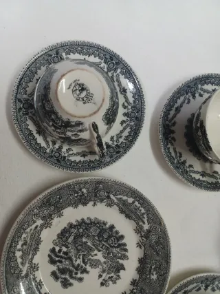 Serviço de chá Sacavém preto e branco