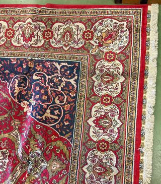 Tappeto in Lana e Seta Floreale Multicolore