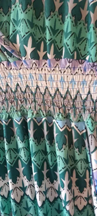 Mono corto  Viral zigzag azul/verde M-L Nuevo