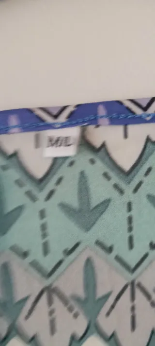 Mono corto  Viral zigzag azul/verde M-L Nuevo