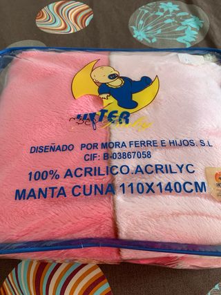 Manta cuna bebé con dibujos infantiles