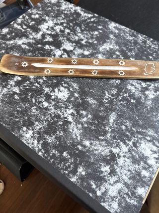 Barquita para incienso de madera