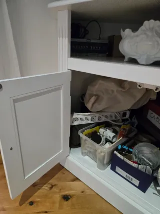 Mueble esquinero blanco