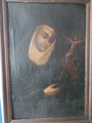 Cuadro antiguo Santa Rita de Casia