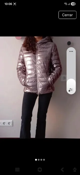 Anorak plateado talla 40