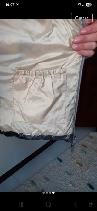 Anorak plateado talla 40