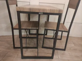 Mesa y 2 Sillas Comedor Madera