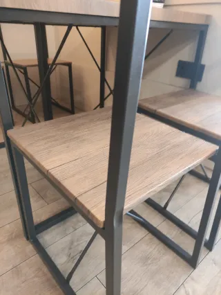 Mesa y 2 Sillas Comedor Madera