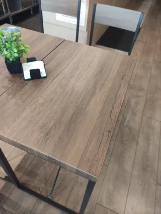 Mesa y 2 Sillas Comedor Madera