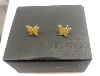 Pendientes Mariposa Oro rustico