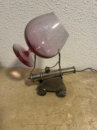 Calentador de coñac con base de cañón