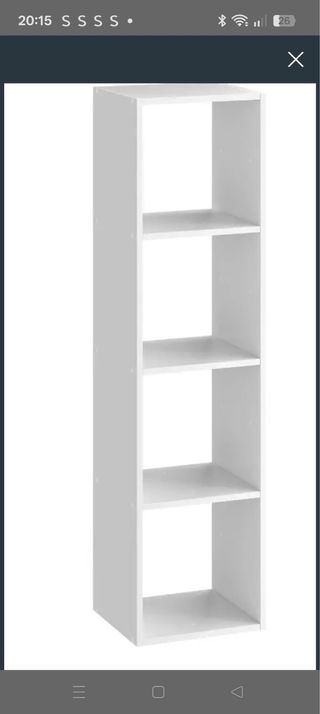 Estantería y cajonera blanca