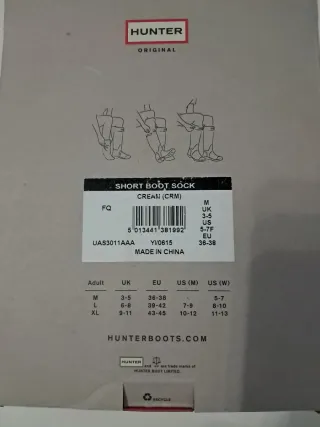 Calcetines Hunter Blancos Talla M