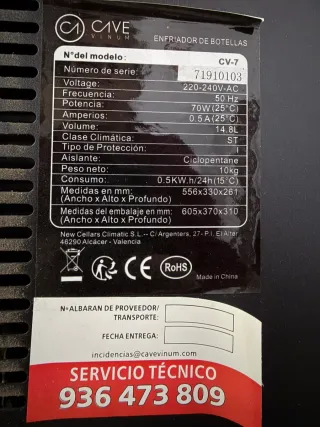 Vinoteca horizontal CAVE VINUM