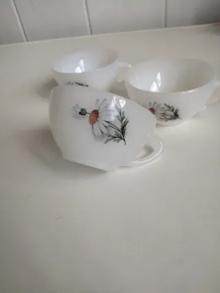 Arcopal Margaritas vintage 3 tazas