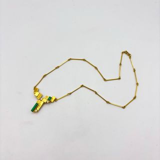 Collar de oro 18kt con malaquita