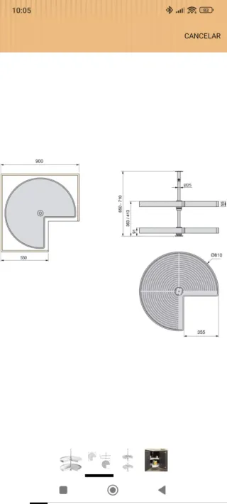 Cestos giratorios Emuca