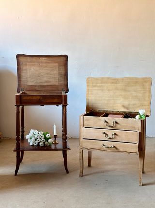 Antichi cassettini francesi/tavolini da collezione