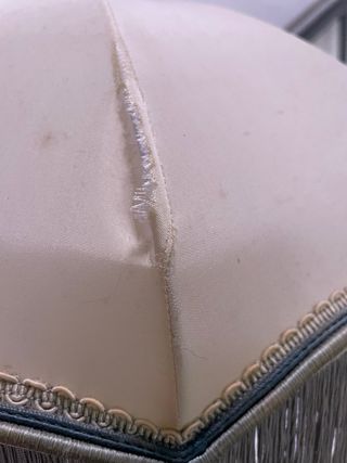 Lámpara de mesa cristal y tela