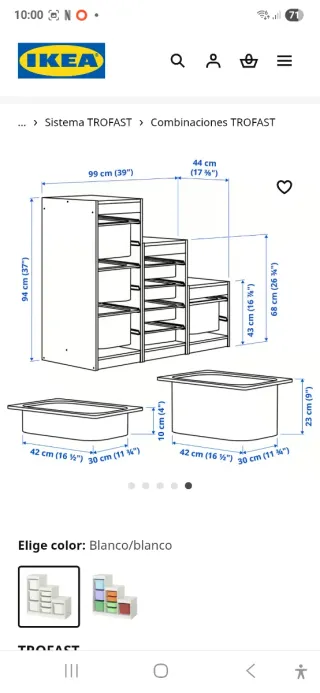 Estanteria almacenaje Trofas Ikea como nueva