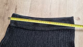 Gonna a pieghe Benetton M cotone nero/argento