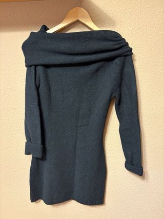 Vestido negro punto elegante