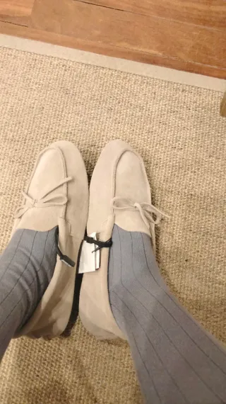 Zapatos Zara Home Piel Beig