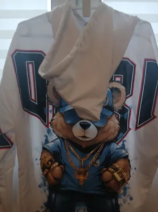 Sudadera con oso rapero hombre
