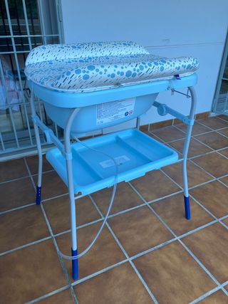 Cambiador bañera bebé azul