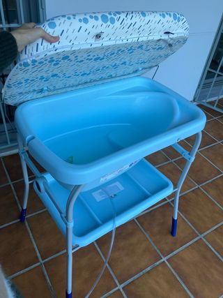 Cambiador bañera bebé azul
