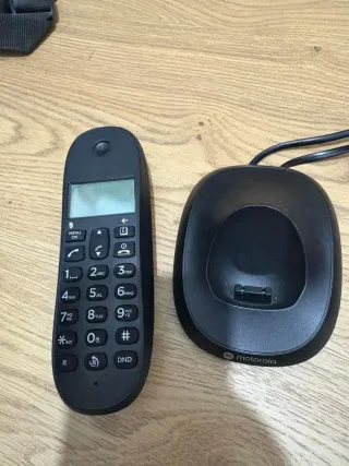 Teléfono Motorola Inalámbrico Negro