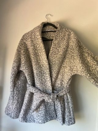 Abrigo Mango Lana Gris