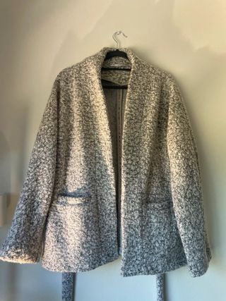 Abrigo Mango Lana Gris