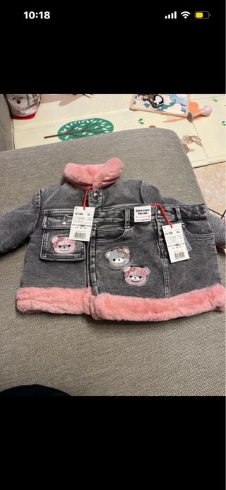 Giacca e gonna bimba con orsetti. Nuovo