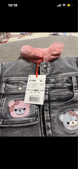 Giacca e gonna bimba con orsetti. Nuovo